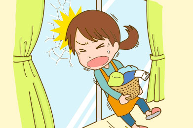 手で振りはらう